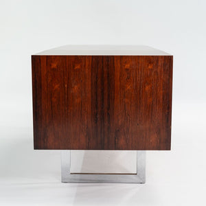 SOLD 1960s Four Position Credenza Cabinet by Bodil Kjaer for CI Designs in Chromed Steel and Brazilian Rosewood