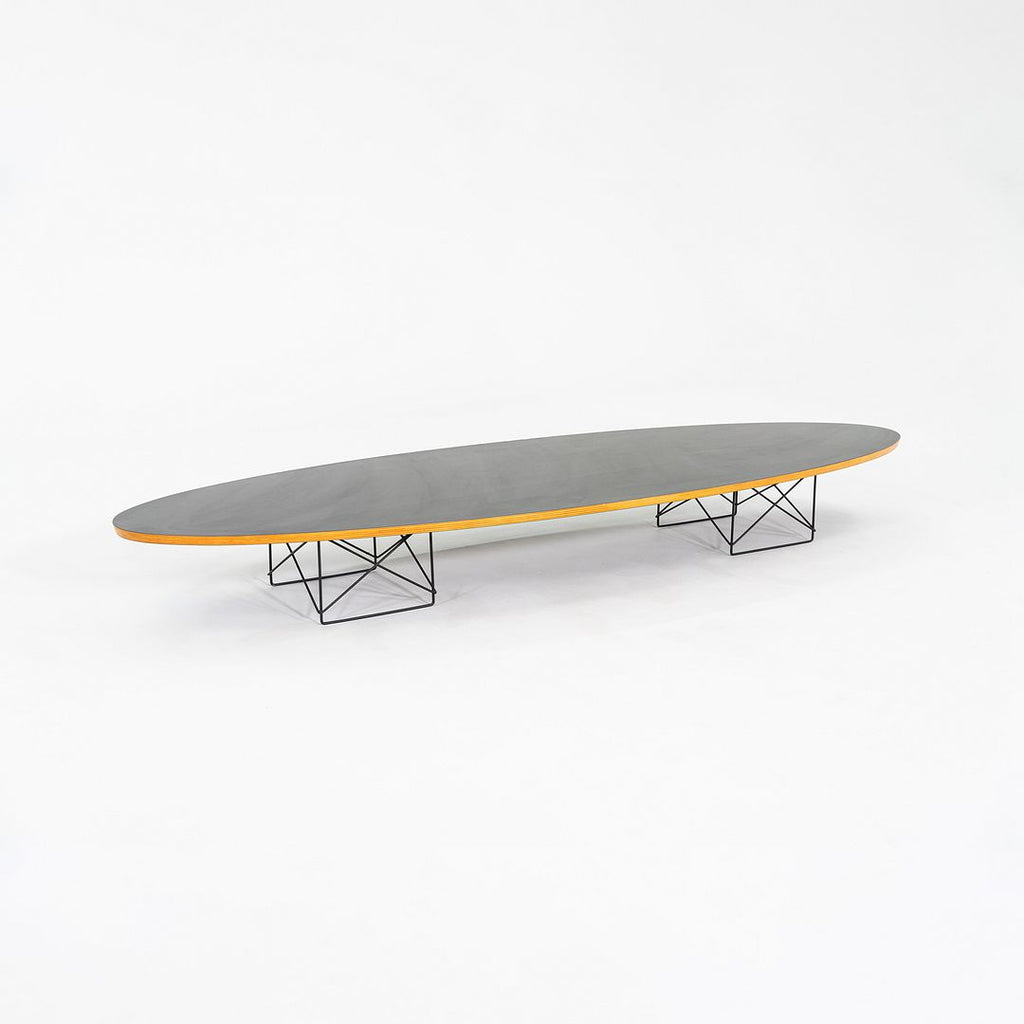 SOLD C. 1950s Herman Miller Eames ETR Surfboard Coffee Table in Black Laminate
