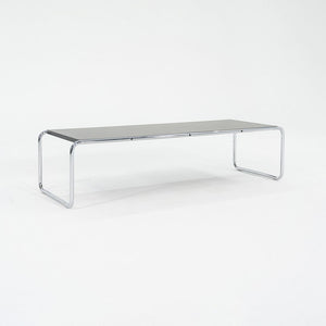 2023 Marcel Breuer for Knoll Laccio Coffee Table with Black Laminate Top 53x19"