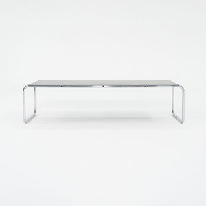 2023 Marcel Breuer for Knoll Laccio Coffee Table with Black Laminate Top 53x19"