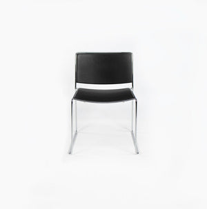 2009 Spindle Side Chair, Model 1526 by Piero Lissoni for Porro in Black Leather, Sets Available