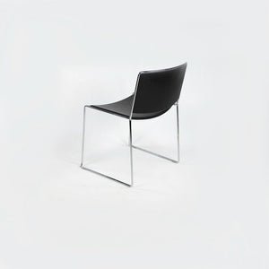 2009 Spindle Side Chair, Model 1526 by Piero Lissoni for Porro in Black Leather, Sets Available