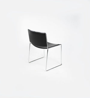 2009 Spindle Side Chair, Model 1526 by Piero Lissoni for Porro in Black Leather, Sets Available