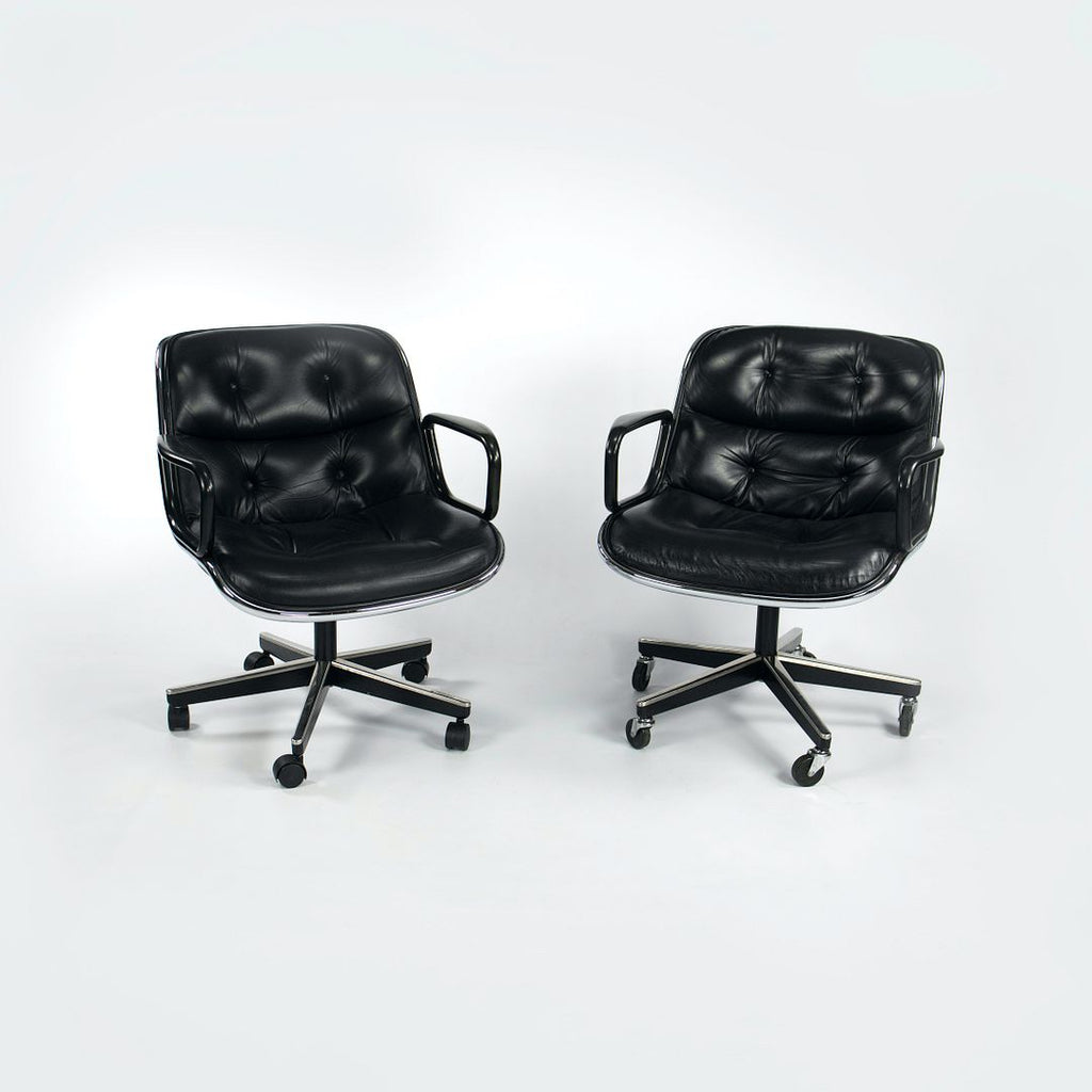 2006 Pollock Executive Chair by Charles Pollock for Knoll in Black Leather 7x Available