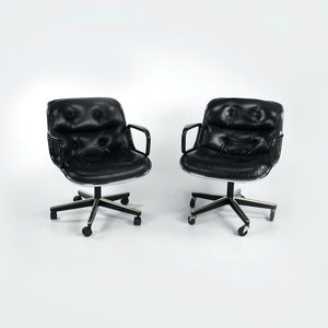 SOLD 2006 Pollock Executive Chair by Charles Pollock for Knoll in Black Leather 7x Available