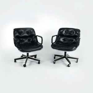 2006 Pollock Executive Chair by Charles Pollock for Knoll in Black Leather 7x Available