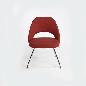 2014 Saarinen Executive Side Chair, Model 72C by Eero Saarinen for Knoll Steel, Chrome Plate, Foam, Upholstery