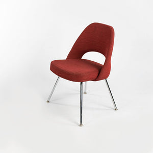 2014 Saarinen Executive Side Chair, Model 72C by Eero Saarinen for Knoll Steel, Chrome Plate, Foam, Upholstery