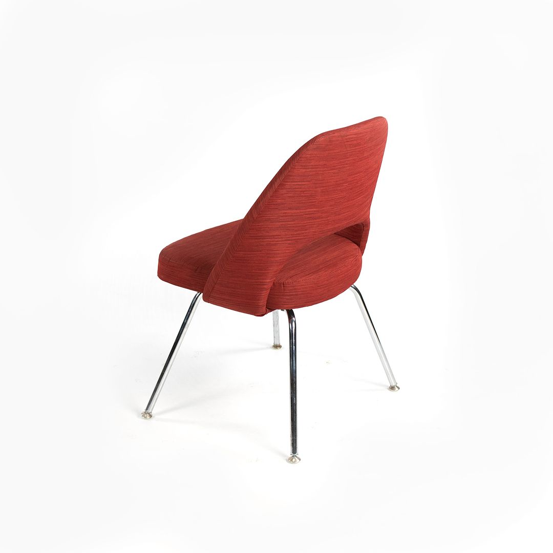 2014 Saarinen Executive Side Chair, Model 72C by Eero Saarinen for Knoll Steel, Chrome Plate, Foam, Upholstery