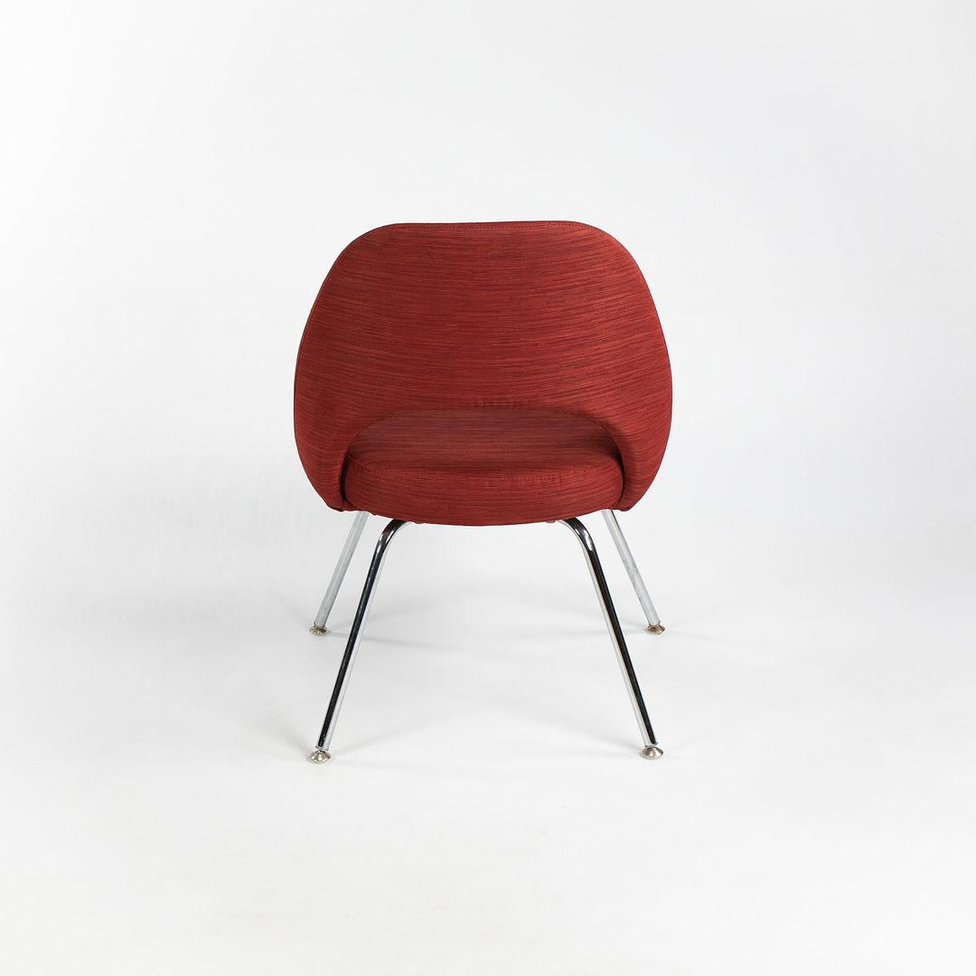 2014 Saarinen Executive Side Chair, Model 72C by Eero Saarinen for Knoll Steel, Chrome Plate, Foam, Upholstery