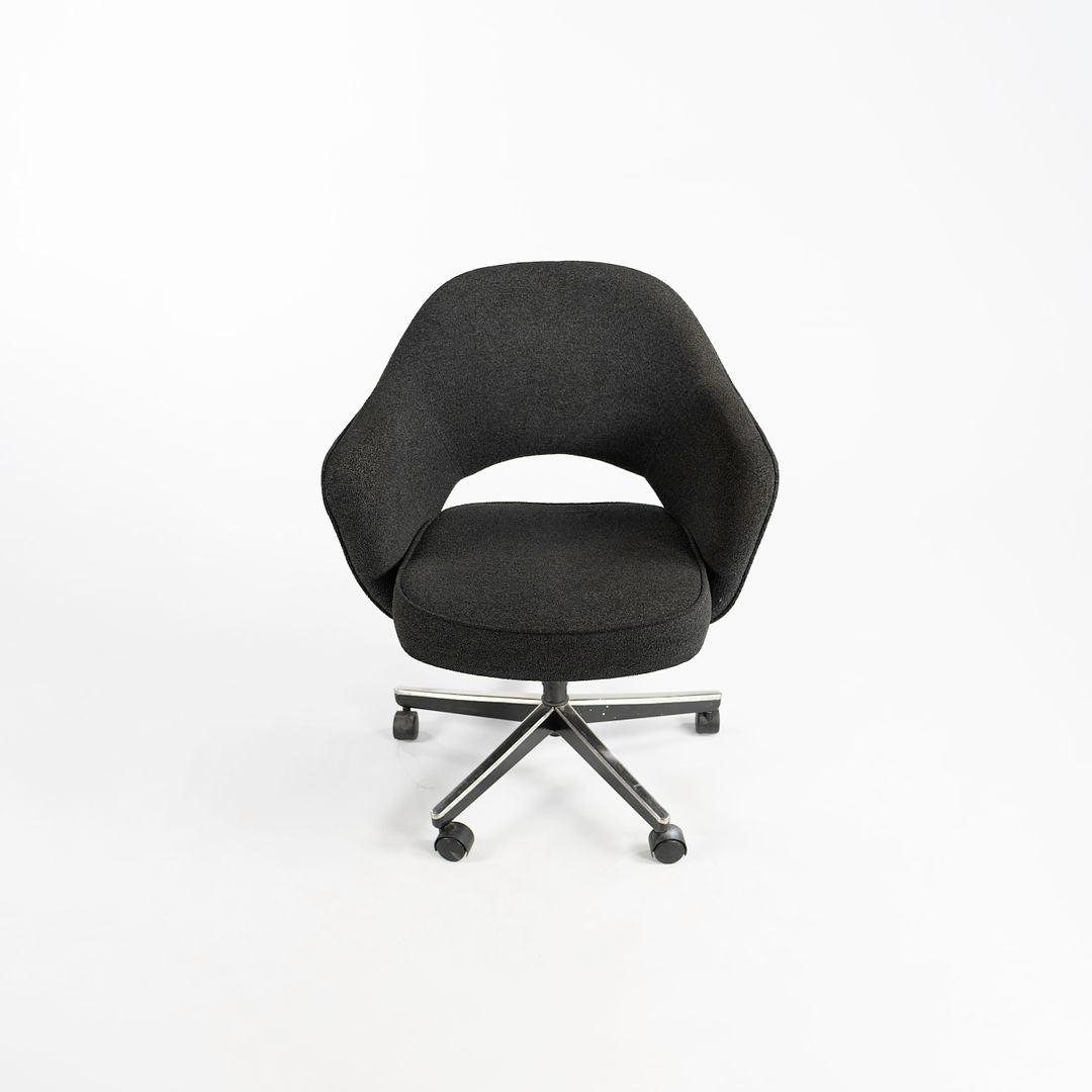 SOLD 2001 Saarinen Executive Armchair with 5-Star Base, Model 71S by Eero Saarinen for Knoll Steel, Plastic, Foam, Fabric
