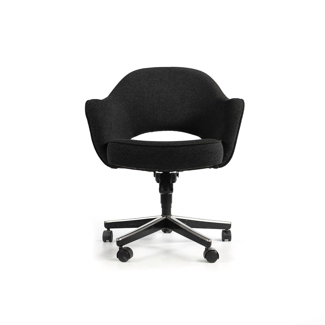 SOLD 2001 Saarinen Executive Armchair with 5-Star Base, Model 71S by Eero Saarinen for Knoll Steel, Plastic, Foam, Fabric