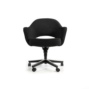SOLD 2001 Saarinen Executive Armchair with 5-Star Base, Model 71S by Eero Saarinen for Knoll Steel, Plastic, Foam, Fabric