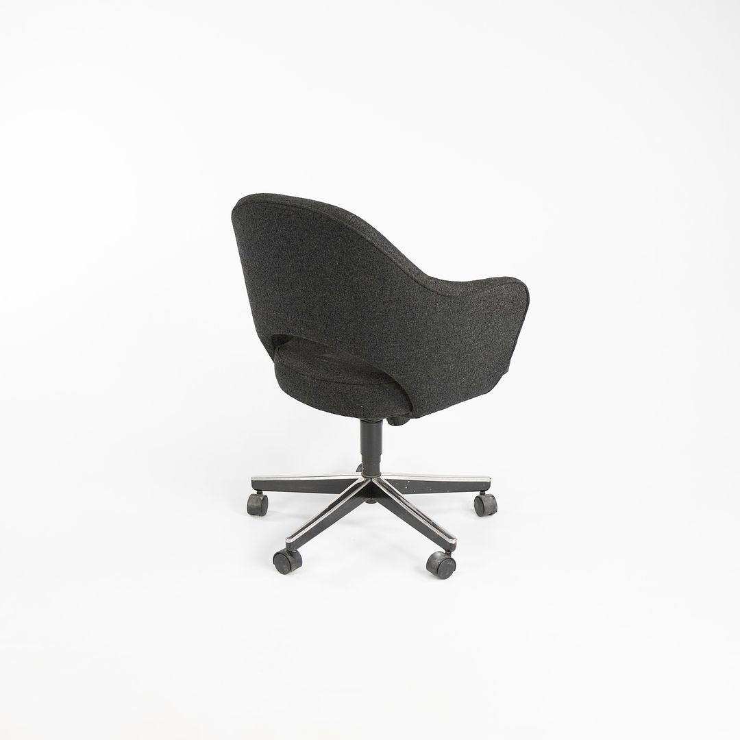 SOLD 2001 Saarinen Executive Armchair with 5-Star Base, Model 71S by Eero Saarinen for Knoll Steel, Plastic, Foam, Fabric