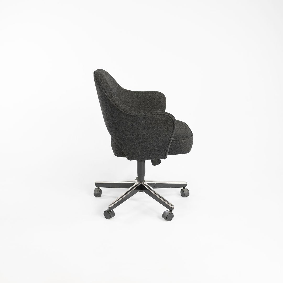 SOLD 2001 Saarinen Executive Armchair with 5-Star Base, Model 71S by Eero Saarinen for Knoll Steel, Plastic, Foam, Fabric