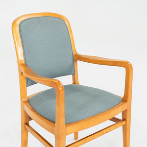 1970s Set of 12 Jack Lenor Larsen Furniture Dining Arm Chairs in Maple