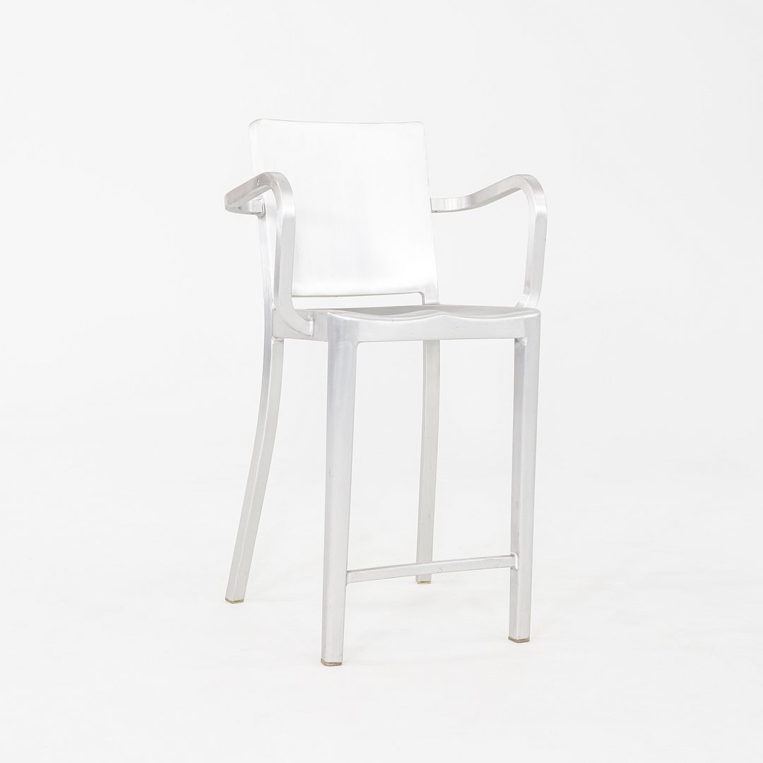 2010s Pair of Philippe Starck for Emeco Hudson Counter Stool in Brushed Aluminum