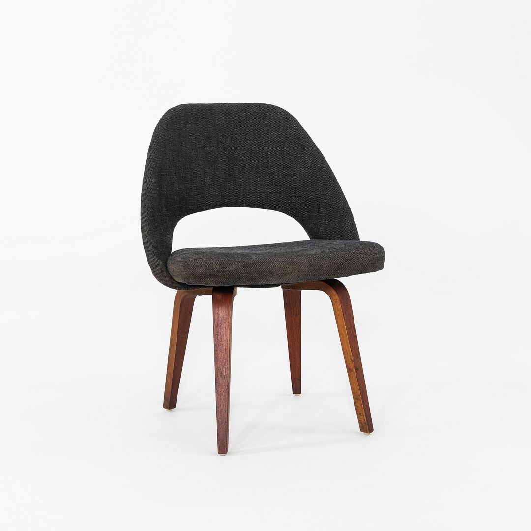 1960s Eero Saarinen for Knoll Armless Executive Dining Chair with Wooden Legs