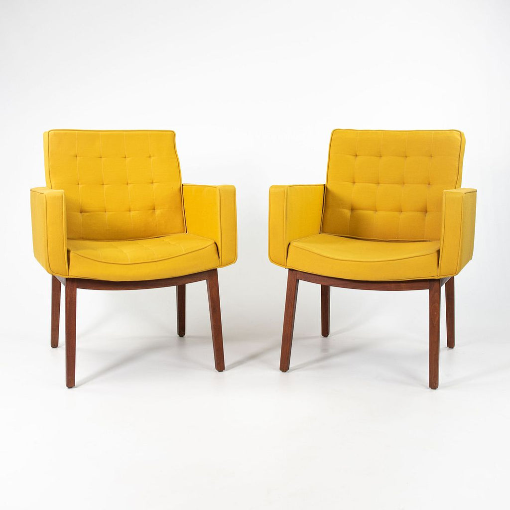 SOLD 1960s Cafiero Armchairs by Vincent Cafiero for Knoll in Yellow Fabric
