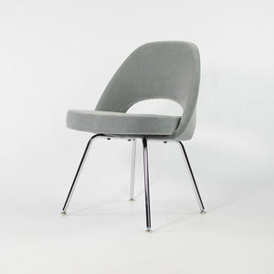 SOLD 2021 72A Armless Executive Chair by Eero Saarinen for Knoll in Fabric with Tubular Legs