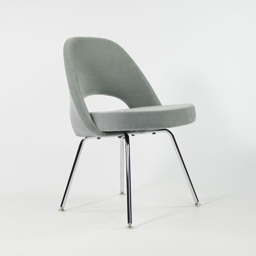 2021 72A Armless Executive Chair by Eero Saarinen for Knoll in Fabric with Tubular Legs