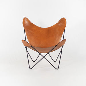 1950s Butterfly Chairs By Jorge Ferrari-Hardoy, Antonio Bonet, And Juan Kurchan For Knoll in Cognac Leather