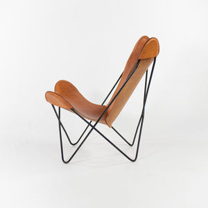 1950s Butterfly Chairs By Jorge Ferrari-Hardoy, Antonio Bonet, And Juan Kurchan For Knoll in Cognac Leather