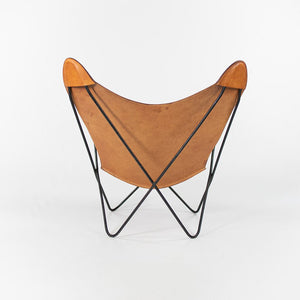 1950s Butterfly Chairs By Jorge Ferrari-Hardoy, Antonio Bonet, And Juan Kurchan For Knoll in Cognac Leather