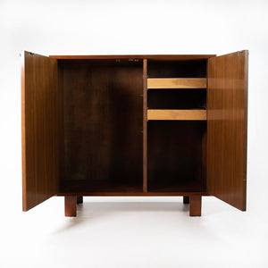 1950 Basic Cabinet Series Two-Door Cabinet by George Nelson for Herman Miller in Walnut