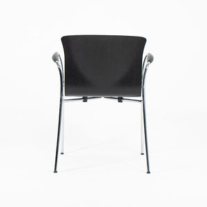 2000s Set of Three Vico Magistretti for DePadova "Cirene" Armchairs with Ebonized Wood Seats