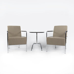 SOLD 2000s Pair of Cinema Lounge Chairs by Gunilla Allard for Lammhults in Striped Fabric