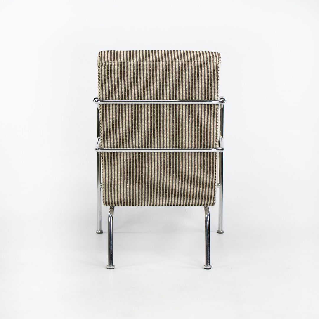 SOLD 2000s Pair of Cinema Lounge Chairs by Gunilla Allard for Lammhults in Striped Fabric