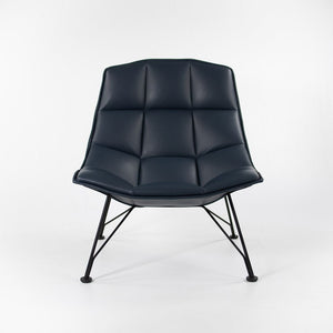 2021 Wire Lounge Chair by Jehs + Laub for Knoll in Blue Leather