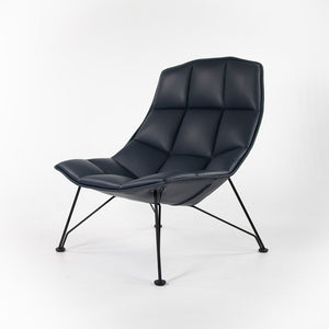 2021 Wire Lounge Chair by Jehs + Laub for Knoll in Blue Leather