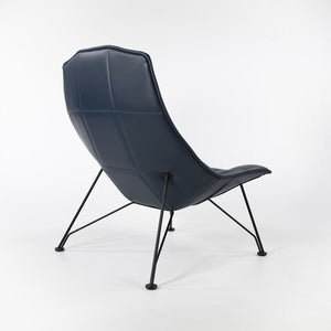 2021 Wire Lounge Chair by Jehs + Laub for Knoll in Blue Leather