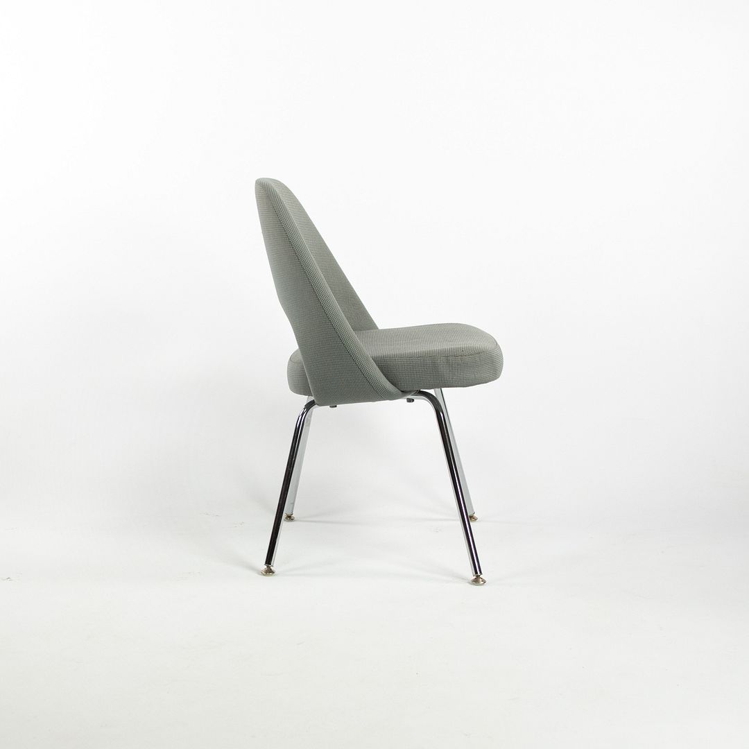 2000s Saarinen Executive Side Chair, Model 72 by Eero Saarinen for Knoll in Grey-Blue Fabric, 10x Available