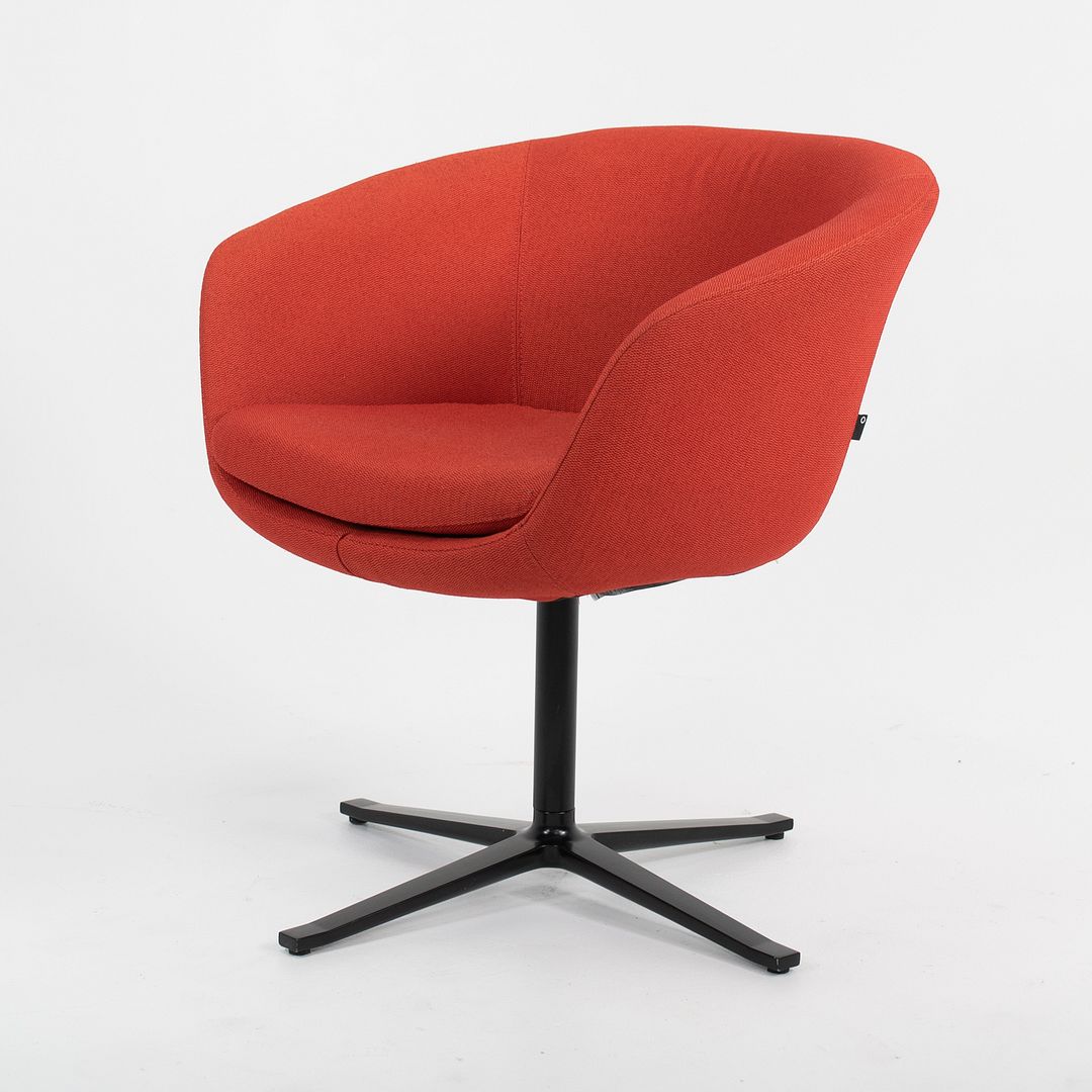 2014 Bob Guest / Swivel Chair, Model 231 by Pearson Lloyd for Coalesse and Walter Knoll in Red / Orange Fabric