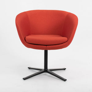 2014 Bob Guest / Swivel Chair, Model 231 by Pearson Lloyd for Coalesse and Walter Knoll in Red / Orange Fabric