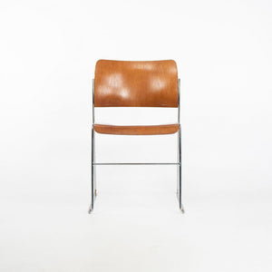 1990 Rowland 40/4 Side Chair by David Rowland for General Fireproofing Co in Oak and Chrome 8x Available