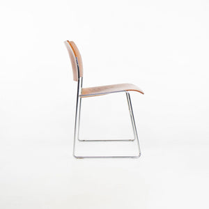 1990 Rowland 40/4 Side Chair by David Rowland for General Fireproofing Co in Oak and Chrome 8x Available