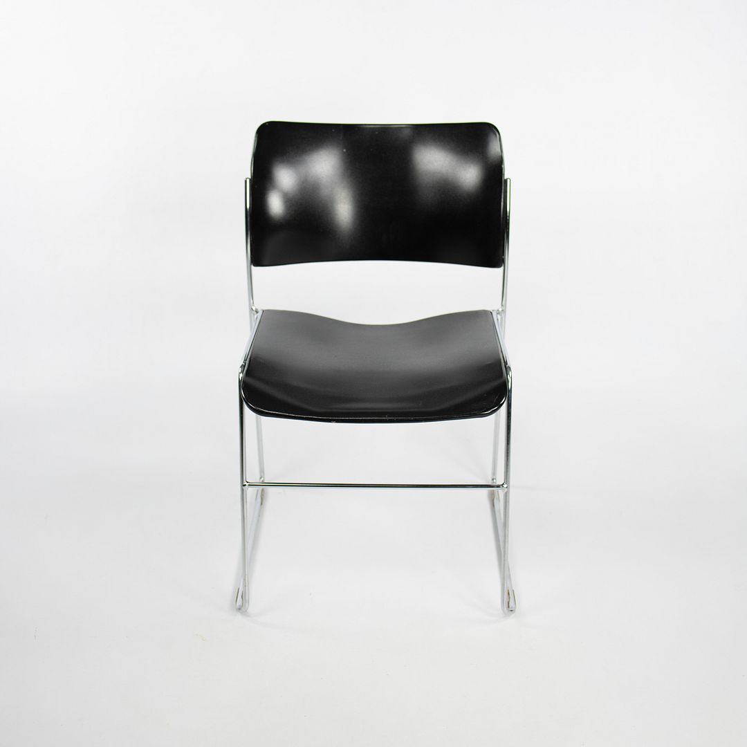 1999 Set of 3 40/4 Chairs by David Rowland for General Fireproofing in Black