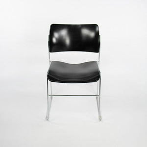 1999 Set of 3 40/4 Chairs by David Rowland for General Fireproofing in Black