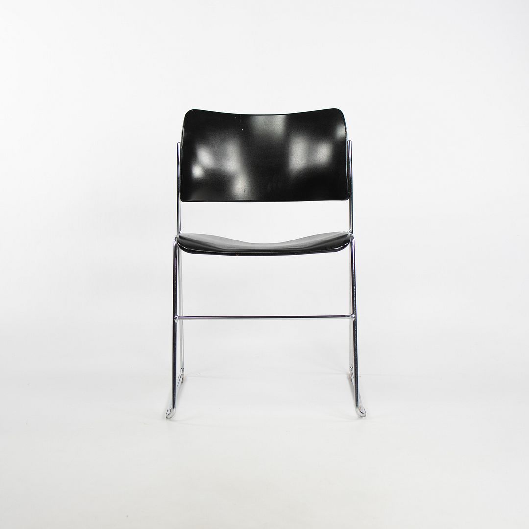 1999 Set of 3 40/4 Chairs by David Rowland for General Fireproofing in Black