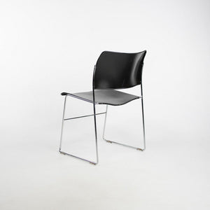 1999 Set of 3 40/4 Chairs by David Rowland for General Fireproofing in Black