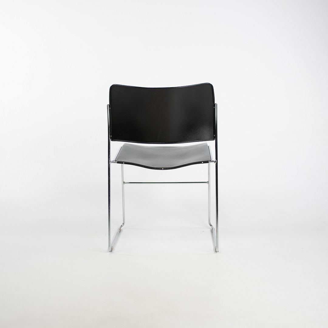 1999 Set of 3 40/4 Chairs by David Rowland for General Fireproofing in Black