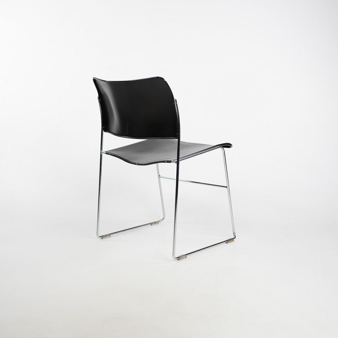 1999 Set of 3 40/4 Chairs by David Rowland for General Fireproofing in Black