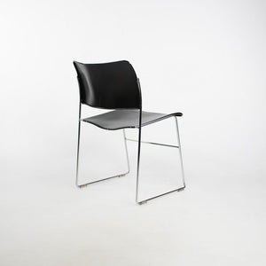 1999 Set of 3 40/4 Chairs by David Rowland for General Fireproofing in Black