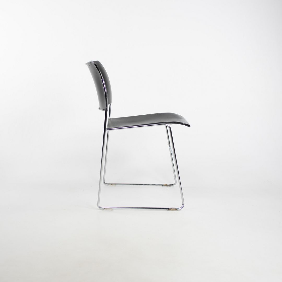 1999 Set of 3 40/4 Chairs by David Rowland for General Fireproofing in Black
