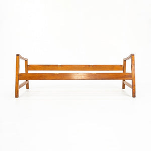 1941 Knoll Risom Three-Seater Settee Sofa by Jens Risom for Knoll Associates in Pine with New Webbing