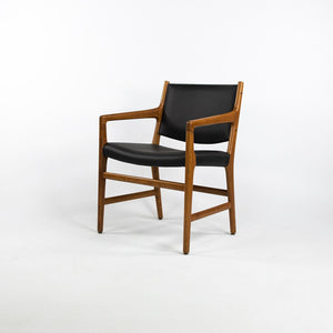 1965 JH 507 Armchairs by Hans J. Wegner for Johannes Hansen in Oak and Leather, Newly Reupholstered
